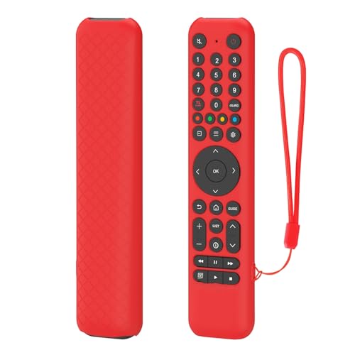 Fernbedienungsabdeckung für TCL RC716/RC833, stoßfeste und staubdichte Silikonhülle, Ganzkörper-Schutzhülle für TCL TV-Fernbedienungen (rutschfester Griff, einfacher Zugriff auf Tasten, 2er-Pack) (Rot Fernbedienungsabdeckung für TCL RC716/RC833, stoßfeste und staubdichte Silikonhülle, Ganzkörper-Schutzhülle für TCL TV-Fernbedienungen (rutschfester Griff, einfacher Zugriff auf Tasten, 2er-Pack) (Rot von Pidynx