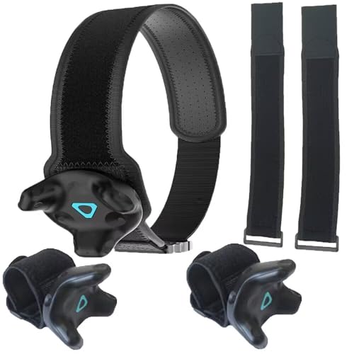 Full Body Tracker Strap für HTCvivetracker 3.0, VR Verstellbarer Gurt Hand und Fuß, Handgelenkschlaufe Hüftgurt (5 Teiliges Set) von Pidynx