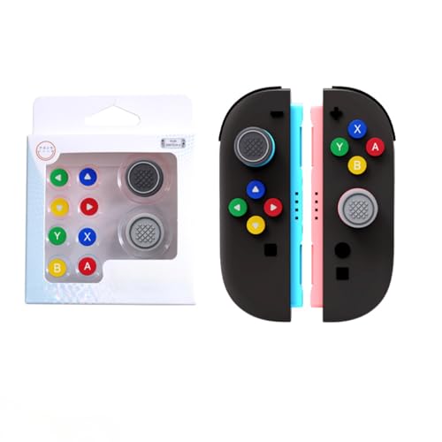 Joystick-Kappen für Switch2, Silikon-Tastenkappen, farbige Tastenaufkleber Joystick-Kappen für Switch2, Silikon-Tastenkappen, farbige Tastenaufkleber von Pidynx