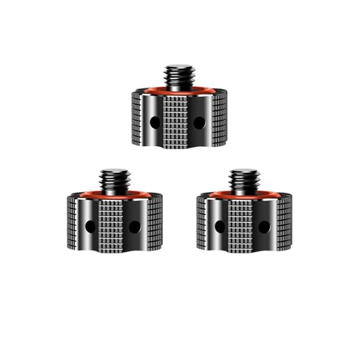 Pidynx 1/4 Zoll & 3/8 Zoll Imperial gerändelte Rändelschraube | Arri/DSLR-Kamera-Halterungsadapter | rutschfester Silikongriff | Schraubenschlüssel verstärkt | kompatibel mit verschiedenen Fotogeräten von Pidynx