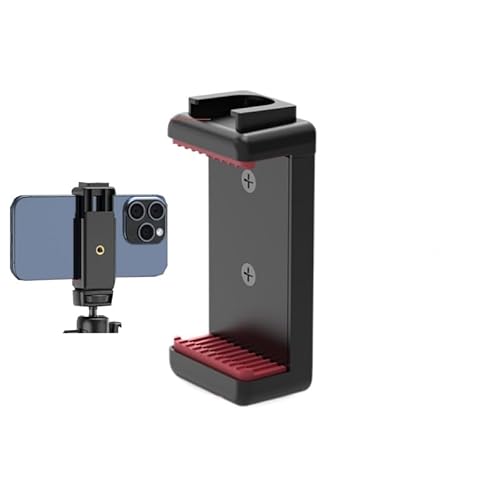 Pidynx Dual-Screw, tragbare Kaltschuh-Telefonklemme mit Live-Stream-Halterung, Universalhalterung für mobile Aufnahmen von Pidynx