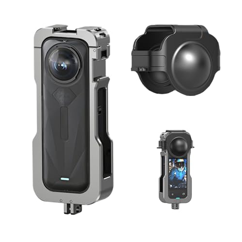 Pidynx Schutzrahmen-Set für Insta360 X5 – Metallkäfig-Erweiterungsschutzrahmen mit Silikon-Objektivabdeckung – langlebiges Legierungsgehäuse, Dual-Bodenanschlüsse, kompatibel mit horizontalen Pidynx Schutzrahmen-Set für Insta360 X5 – Metallkäfig-Erweiterungsschutzrahmen mit Silikon-Objektivabdeckung – langlebiges Legierungsgehäuse, Dual-Bodenanschlüsse, kompatibel mit horizontalen von Pidynx