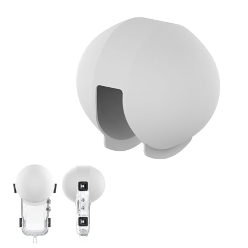 Pidynx Silikon-Objektivschutzabdeckung für Insta360 X5 Full-Stealth Dive Case, stoßfest, wasserdicht, schweißresistent, leicht zu reinigen, Ganzkörperschutz (Weiß) von Pidynx