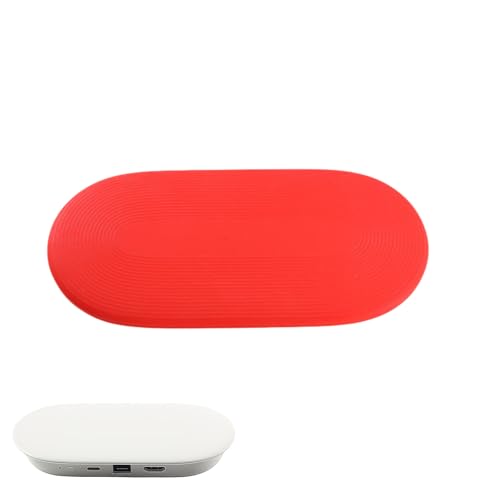 Pidynx Silikon-Schutzhülle für Google TV 2024 Streamer 4K/Chromecast – verdickte, weiche Hülle mit regulären und im Dunkeln leuchtenden Farboptionen (rot) von Pidynx