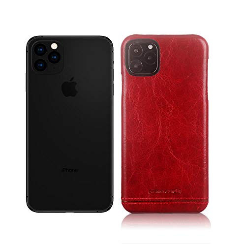 Pierre Cardin Apple iPhone 11 Pro Max Rot Backcover Hülle Genuine Leather - Echt Leder von Pierre Cardin