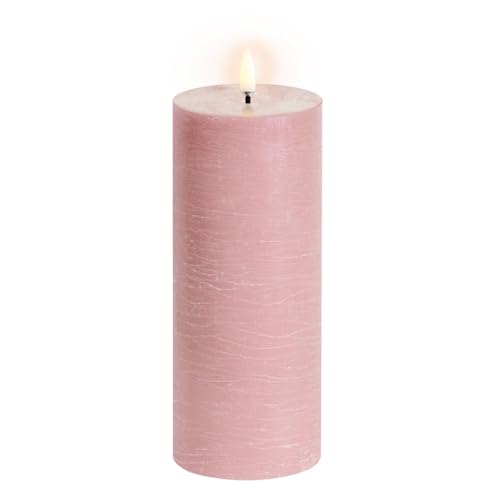 Uyuni - LED Pillar Candle - Dusty Rose, Rustic - 7,8x20 cm (UL-PI-DR-C78020) von Piffany Copenhagen