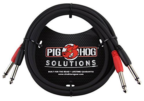 Pig Hog PD-21410 Dual 1/4 Zoll Mono (männlich) Kabel, 3 m von Pig Hog