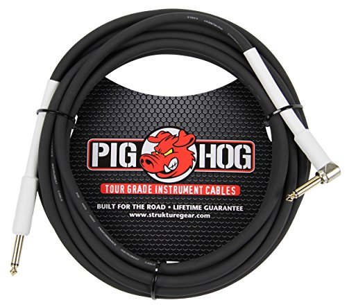 Pig Hog PH10R Hochleistungs-Gitarren-Instrumentenkabel, 8 mm, 3 m von Pig Hog