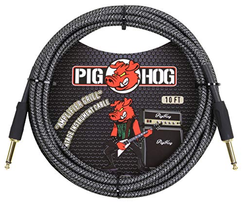 Pig Hog Vintage Serie Instrumentenkabel, Amplifier Grill, 3m/10ft, 6.35 (1/4”) auf 6.35 (1/4”), Hochwertige Qualität, Gewebt von Pig Hog