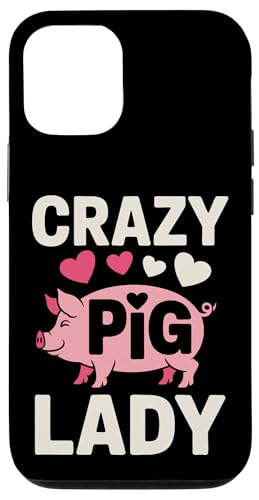 Schwein Crazy Pig Lady Hülle für iPhone 12/12 Pro Schwein Crazy Pig Lady Hülle für iPhone 12/12 Pro von Pig Pigs Farm Animal