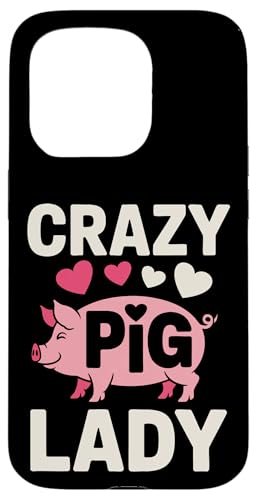 Schwein Crazy Pig Lady Hülle für iPhone 15 Pro Schwein Crazy Pig Lady Hülle für iPhone 15 Pro von Pig Pigs Farm Animal