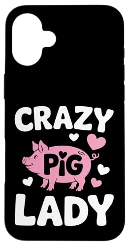 Schwein Crazy Pig Lady Hülle für iPhone 16 Plus Schwein Crazy Pig Lady Hülle für iPhone 16 Plus von Pig Pigs Farm Animal