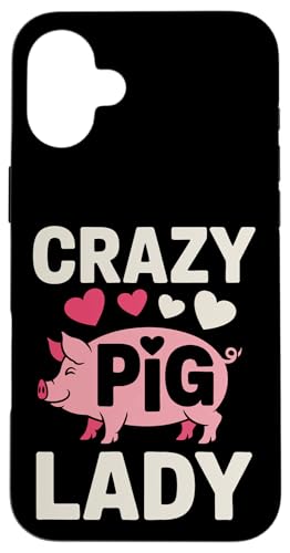 Schwein Crazy Pig Lady Hülle für iPhone 16 Plus Schwein Crazy Pig Lady Hülle für iPhone 16 Plus von Pig Pigs Farm Animal