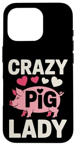 Schwein Crazy Pig Lady Hülle für iPhone 16 Pro Schwein Crazy Pig Lady Hülle für iPhone 16 Pro von Pig Pigs Farm Animal
