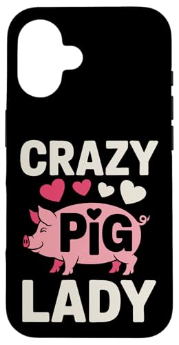 Schwein Crazy Pig Lady Hülle für iPhone 16 Schwein Crazy Pig Lady Hülle für iPhone 16 von Pig Pigs Farm Animal