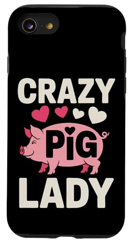 Schwein Crazy Pig Lady Hülle für iPhone SE (2020) / 7 / 8 von Pig Pigs Farm Animal