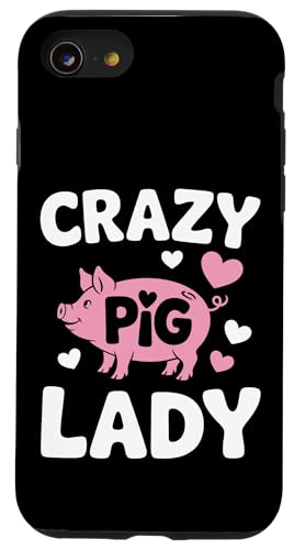 Schwein Crazy Pig Lady Hülle für iPhone SE (2020) / 7 / 8 von Pig Pigs Farm Animal