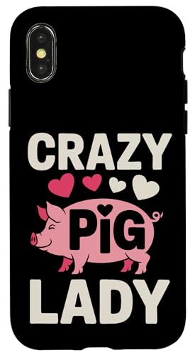 Schwein Crazy Pig Lady Hülle für iPhone X/XS Schwein Crazy Pig Lady Hülle für iPhone X/XS von Pig Pigs Farm Animal
