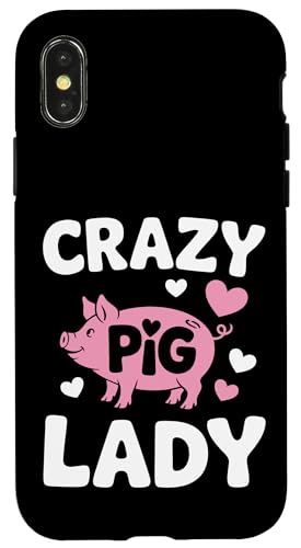 Schwein Crazy Pig Lady Hülle für iPhone X/XS Schwein Crazy Pig Lady Hülle für iPhone X/XS von Pig Pigs Farm Animal