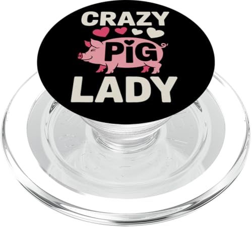 Schwein Crazy Pig Lady PopSockets PopGrip für MagSafe Schwein Crazy Pig Lady PopSockets PopGrip für MagSafe von Pig Pigs Farm Animal