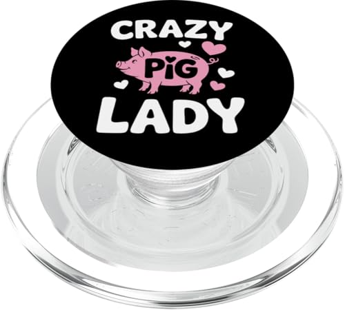 Schwein Crazy Pig Lady PopSockets PopGrip für MagSafe Schwein Crazy Pig Lady PopSockets PopGrip für MagSafe von Pig Pigs Farm Animal