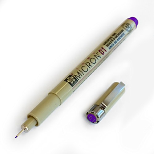 Sakura Pigma Micron – Pigment Fineliner – 0,1 mm, violett [3 Stück] von Pigma