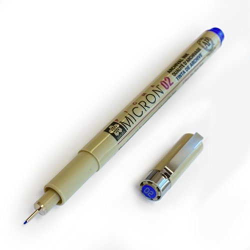 Sakura Pigma Micron - Pigment-Fineliner - 0,2 mm - blau - 3 Stück von Pigma