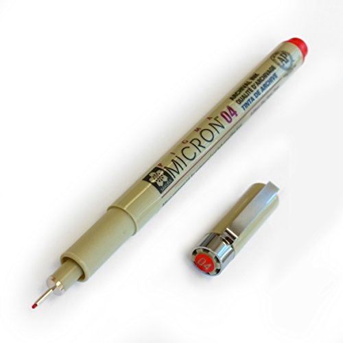 Sakura Pigma Micron – Pigment Fineliner – 0,4 mm – rot [3 Stück] von Pigma