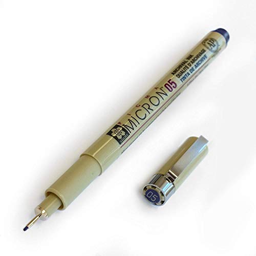 Sakura Pigma Micron – Pigment Fineliner – 0,5 mm – Blau Schwarz [3 Stück] von Pigma