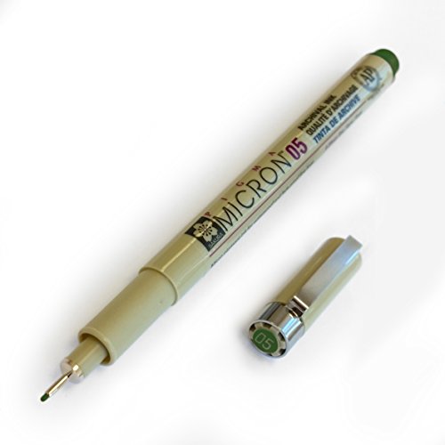 Sakura Pigma Micron – Pigment Fineliner – 0,5 mm – Hunter Green [12 Stück] von Pigma