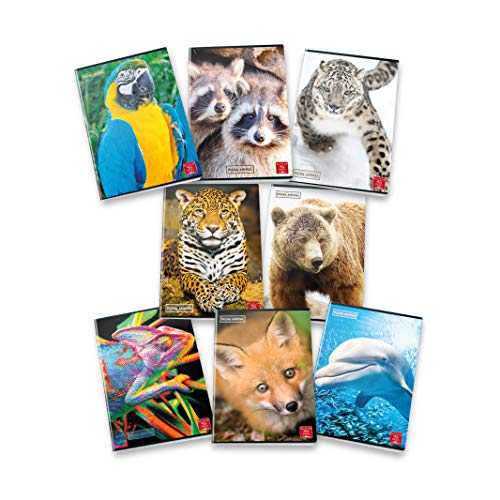 Packung 10 Stück Maxi Schulhefte A4 ANIMAL 02302834M von Pigna