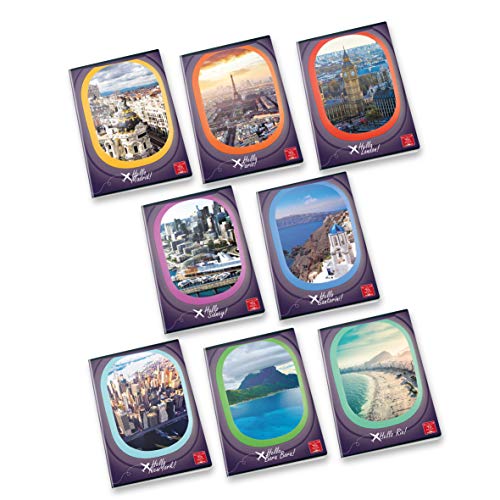 Packung 10 Stück Maxi Schulhefte A4 HELLO TRAVEL 02302954M von Pigna