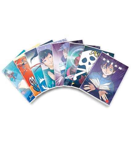 Pigna, Manga-Heft, Einband aus glänzendem Lack, A4, 21 x 29,7 cm, 42 Blatt, 80 g/m², karierte Blätter 5 mm für Elementare und Mittel, sortierte Deckblätter, 10 Stück Pigna, Manga-Heft, Einband aus glänzendem Lack, A4, 21 x 29,7 cm, 42 Blatt, 80 g/m², karierte Blätter 5 mm für Elementare und Mittel, sortierte Deckblätter, 10 Stück von Pigna
