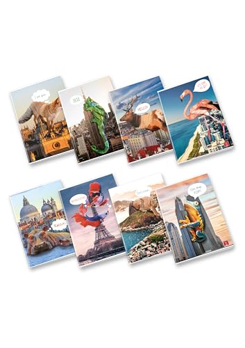 Pigna, Maxi Notebook Arrivano i Giganti, A4 21x29,7 cm, 80 Seiten + Deckblatt, 80 g/m² Papier, 4M innen, 4 mm quadratisch, Assorted Covers, 10 Stück Pigna, Maxi Notebook Arrivano i Giganti, A4 21x29,7 cm, 80 Seiten + Deckblatt, 80 g/m² Papier, 4M innen, 4 mm quadratisch, Assorted Covers, 10 Stück von Pigna