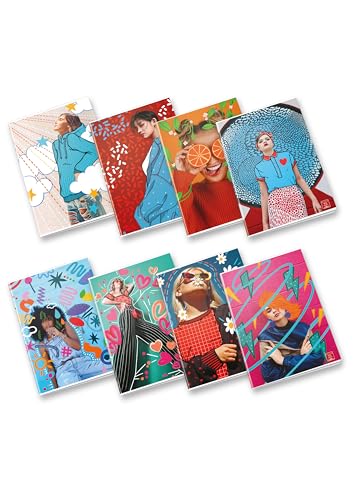 Pigna, Maxi Notizbuch Draw in My Life, A4 21x29,7 cm, 80 Seiten + Rand, 80 g/m² Papier, innen 0Q, 5 mm quadratisch mit Rändern, Assorted Covers, 10 Stück Pigna, Maxi Notizbuch Draw in My Life, A4 21x29,7 cm, 80 Seiten + Rand, 80 g/m² Papier, innen 0Q, 5 mm quadratisch mit Rändern, Assorted Covers, 10 Stück von Pigna