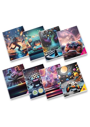 Pigna, Maxi Notizbuch Elektronische Spiele, A4 21x29,7 cm, 80 Seiten + Bleirand, 80 g/m² Papier, innen 0C, liniert mit Rändern, sortierte Einbände, 10 Stück. Pigna, Maxi Notizbuch Elektronische Spiele, A4 21x29,7 cm, 80 Seiten + Bleirand, 80 g/m² Papier, innen 0C, liniert mit Rändern, sortierte Einbände, 10 Stück. von Pigna