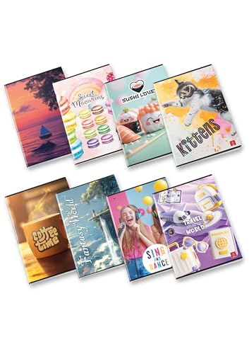 Pigna, Maxi Notizbuch Sortiment Mädchen, A4 21x29,7 cm, 80 Seiten + Vorsatzpapier, 80 g/m² Papier, 5M innen, 5 mm quadratisch, Assorted Covers, 10 Stück Pigna, Maxi Notizbuch Sortiment Mädchen, A4 21x29,7 cm, 80 Seiten + Vorsatzpapier, 80 g/m² Papier, 5M innen, 5 mm quadratisch, Assorted Covers, 10 Stück von Pigna