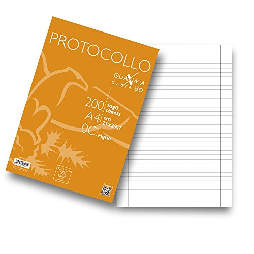 Pigna 02156210 C Protokoll in Ries 1 Pack mit 200 Blättern von Pigna