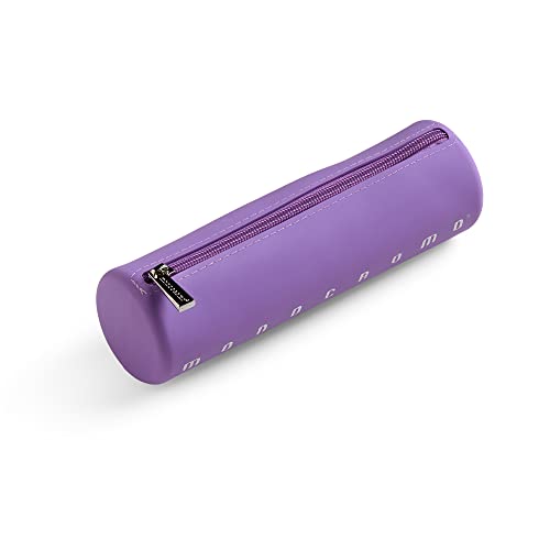 Pigna, Zylinderförmiges Etui aus weichem Silikon, Monochrom Pastell, 20x6x6 cm, Zartes Violett, Einzeln verpackt von Pigna
