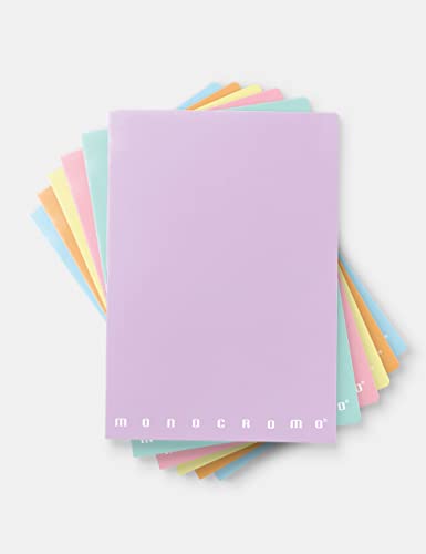Pigna Monochrom Pastel, Heft, DIN A4, 40 Blätter 1R, Linien, 10er pack von Pigna