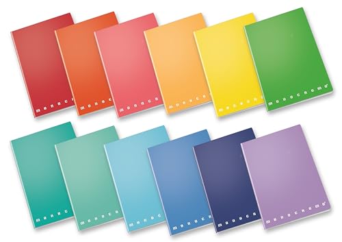 Pigna, Maxi Monochromes Notizbuch Das Original, A4, 80 g/qm, 80 Seiten + Deckblatt, Hardcover, glänzend plastifiziert, 5M innen, 5 mm im Quadrat für Grund- und weiterführende Schulen, 10 Pigna, Maxi Monochromes Notizbuch Das Original, A4, 80 g/qm, 80 Seiten + Deckblatt, Hardcover, glänzend plastifiziert, 5M innen, 5 mm im Quadrat für Grund- und weiterführende Schulen, 10 von Pigna
