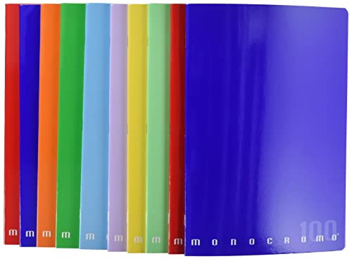Pigna Monocromo 100 Gr. A4 40Blätter Mehrfarben Notizblock, A4, 10 Stück von Pigna