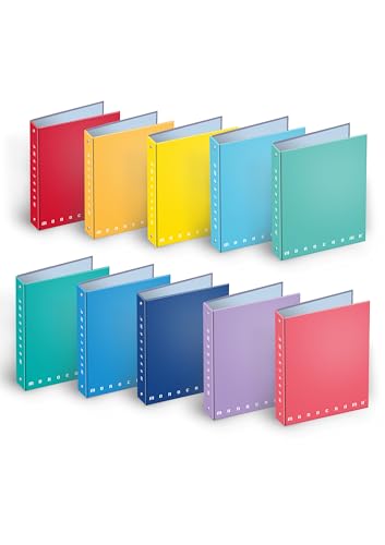 Pigna Monocromo Multicolour Folder – Folders (Multicolour, A4, 210 mm, 297 mm), 5 Stück von Pigna