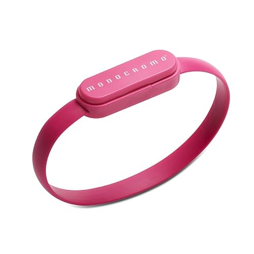 Pigna, MONOCROMO PATTERN Armband, Ladearmband und Datenübertragung, rosa, 1 von Pigna