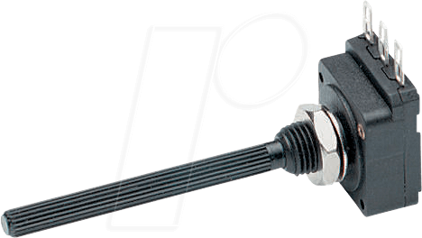 PIH PC16CP04103B - Drehpotentiometer, 10 kOhm, logarithmisch, 4 mm PIH PC16CP04103B - Drehpotentiometer, 10 kOhm, logarithmisch, 4 mm von Piher