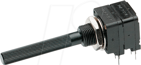 PIH PC16IP061042 - Drehpotentiometer, 100 kOhm, linear, 6 mm von Piher