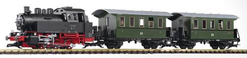 Piko G 37125G Start-Set Dampflok BR 80 mit 2 Personenwagen der DR von Piko G