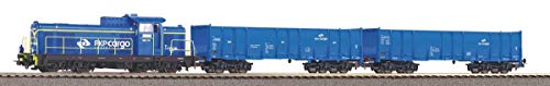 Piko 97937 S-Set SM42 mit 2 Off. Güterwagen PKP Cargo A-Gleis & B VI, blau von Piko