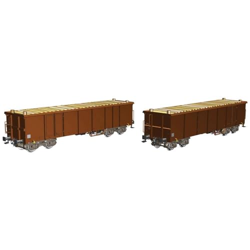 Piko H0 58235 H0 2er-Set Offener Güterwagen Eaos mit Holzladung DB-AG Mit Holzladung der DB AG von Piko
