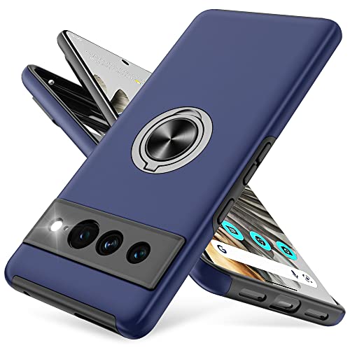 Kompatibel Mit Pixel 7 Pro Case, Eingebetteter Ständer Google Hülle Militärgrad Schutzhülle Starke Stoßfestigkeit für Pixel 7 Pro Blau von Pilaru